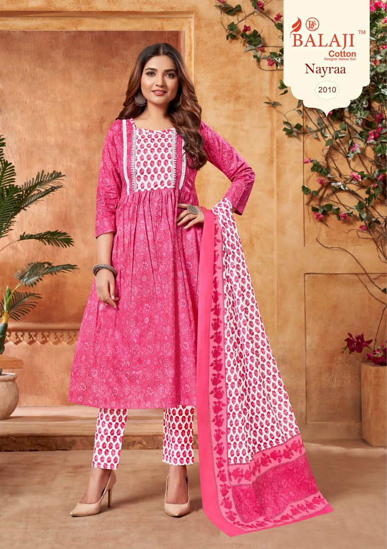 Nayraa Vol 2 By Balaji Naira Cut Cotton Kurti With Bottom Dupatta Wholesale Shop In Surat